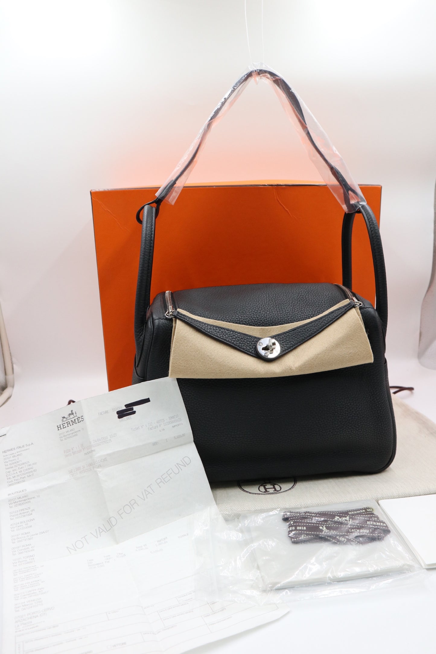 Hermes Lindy 30 黑銀色 銀扣 C / Rank SA 250909001