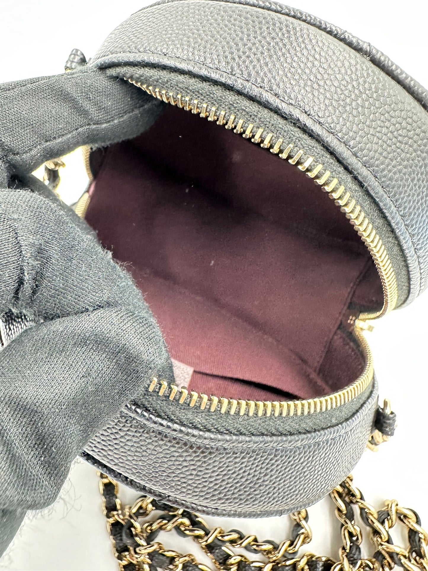 Chanel Calfskin Clutch With Chain / Rank SA