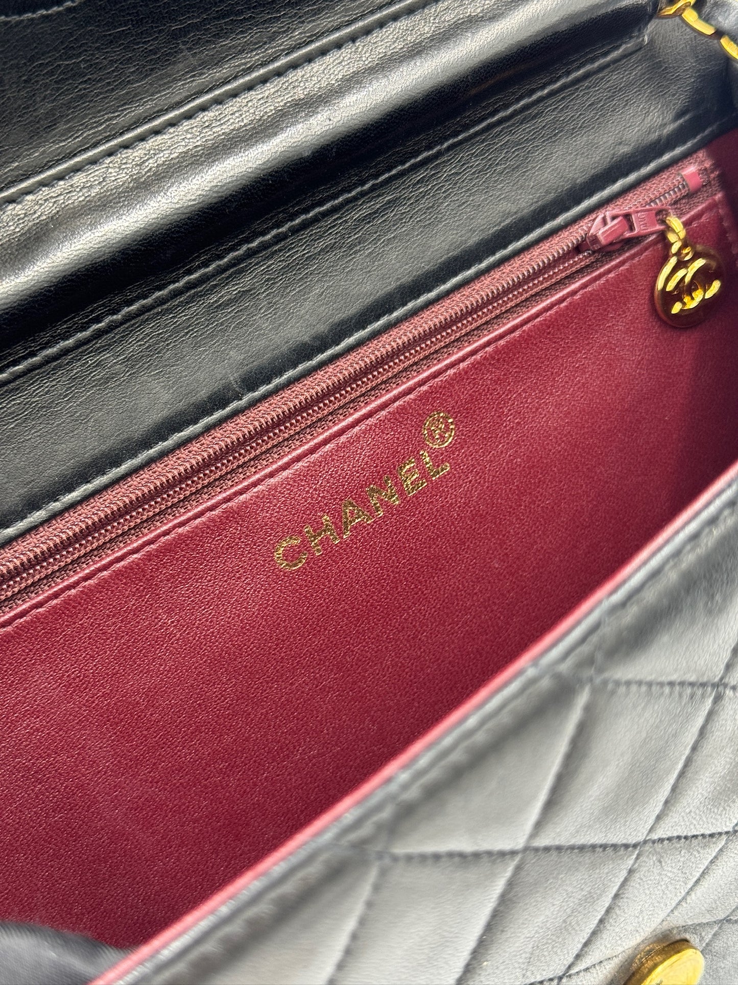 Chanel 22cm vintage 信封包 black 黑色 / Rank AB 24072310