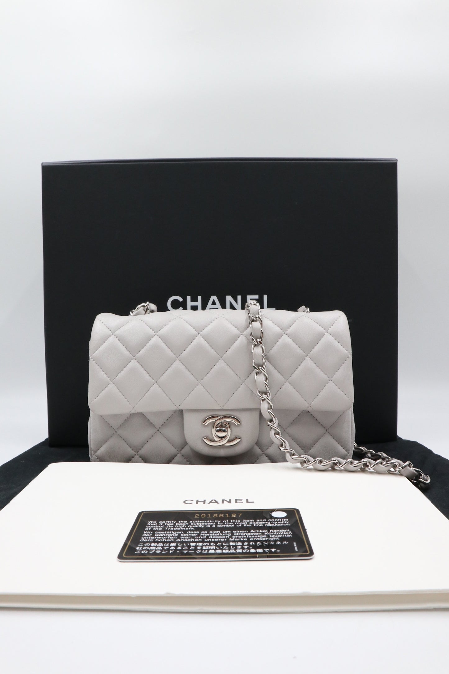 Chanel Mini CF 鼠尾草灰銀扣 / Rank SA 251030002