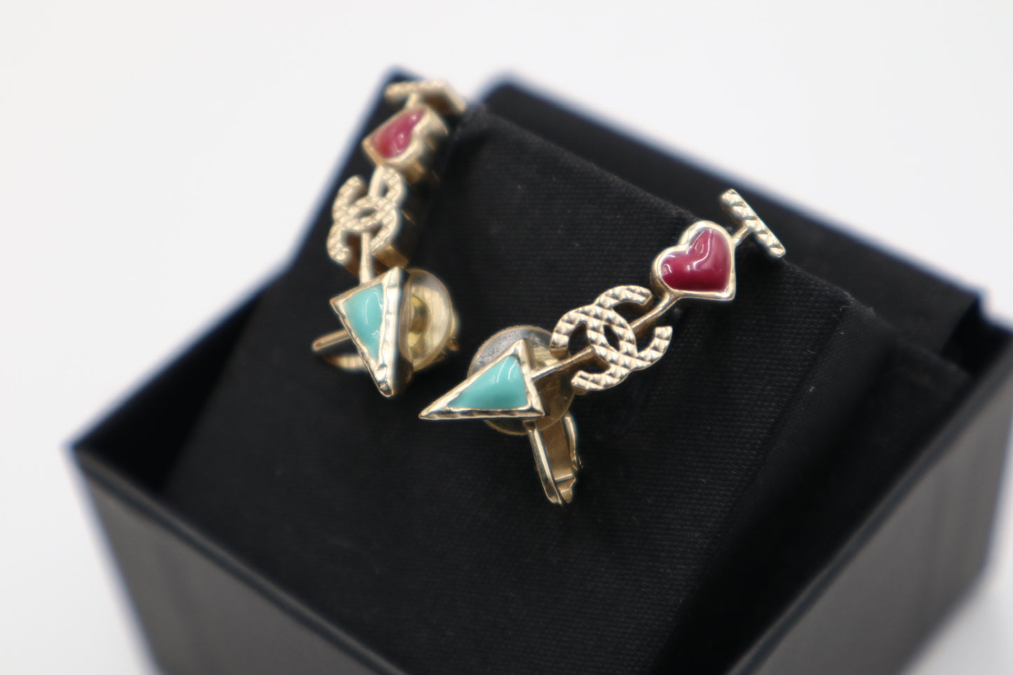 Chanel Earrings 桃綠金雙C耳環/ Rank SA 250903001