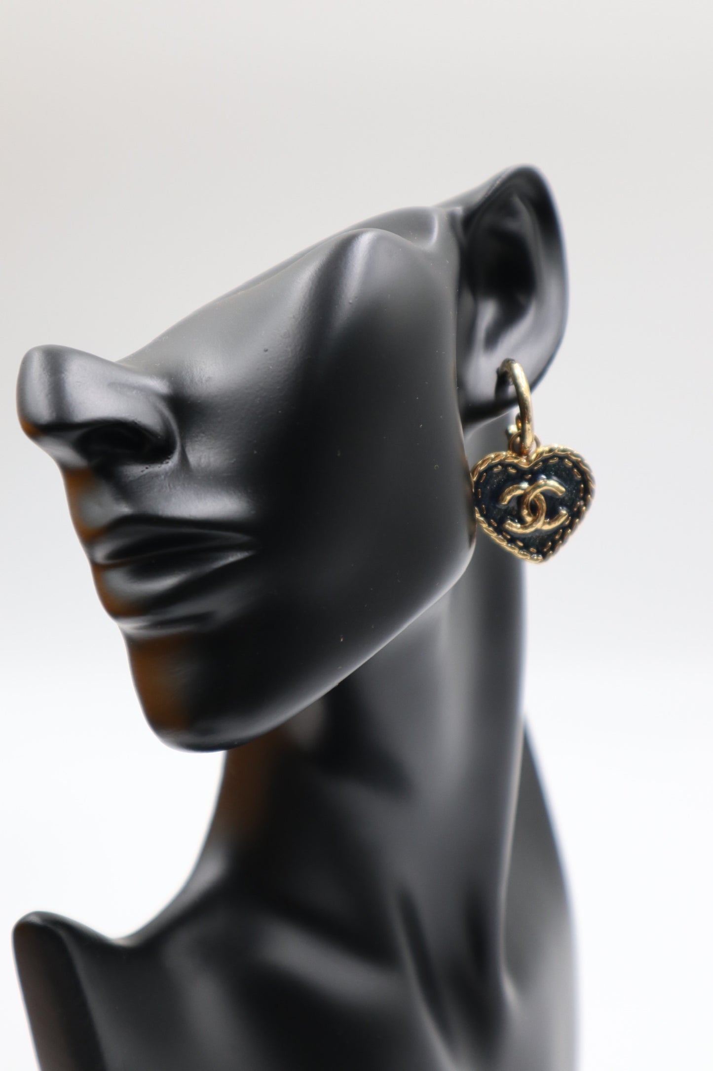 Chanel Earrings 復古牛仔藍愛心耳環/ Rank SA 250903002