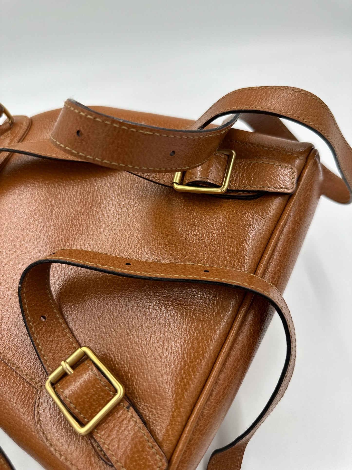 Gucci 復古焦糖竹節後背包 backpack bag / Rank A S240411004
