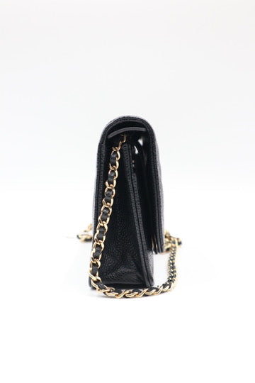 Chanel woc Silver 黑銀鏈條錢包 / Rank SA 250811007