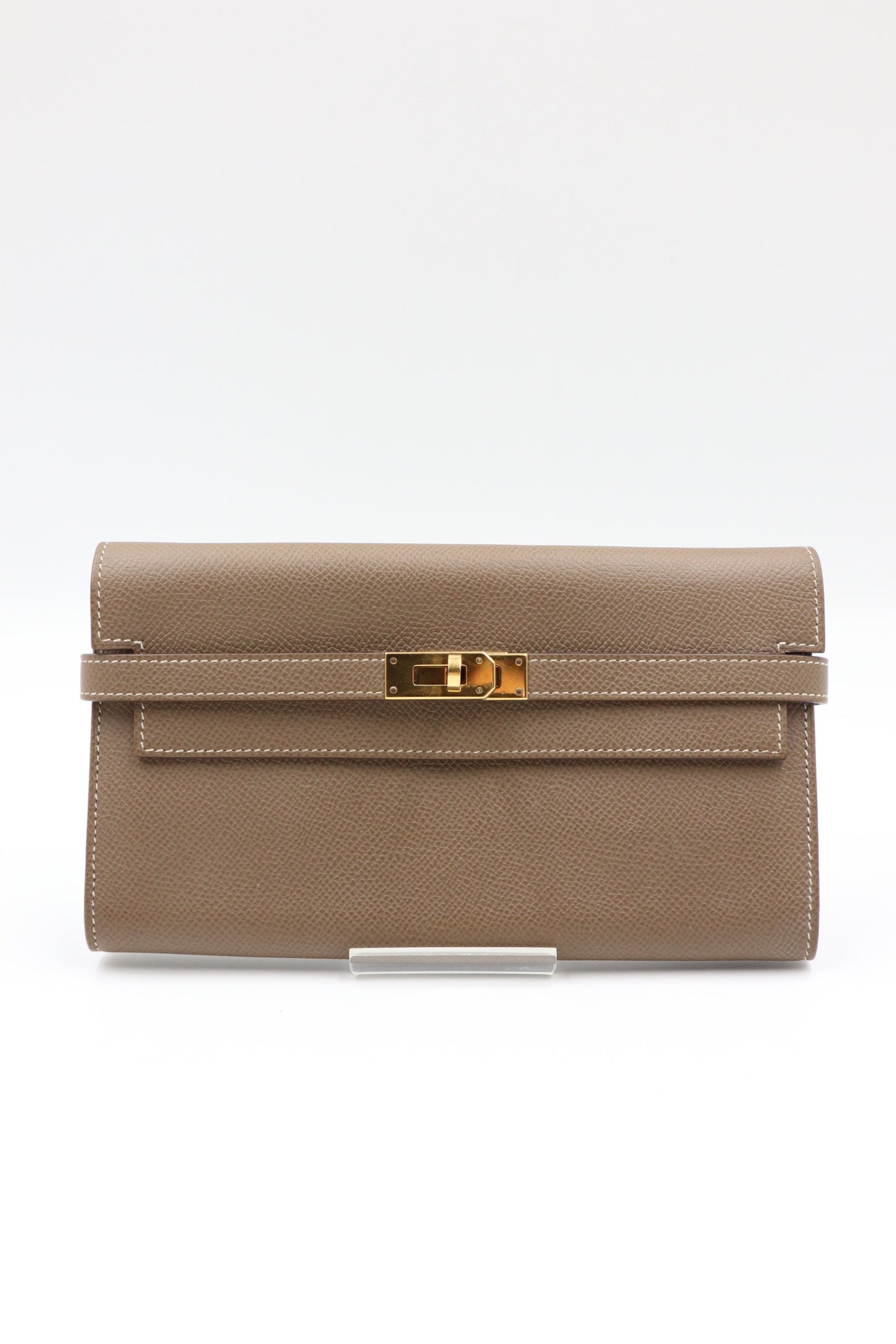 Hermes Kelly Wallet Gray 金釦大象灰/ Rank SA 251127001