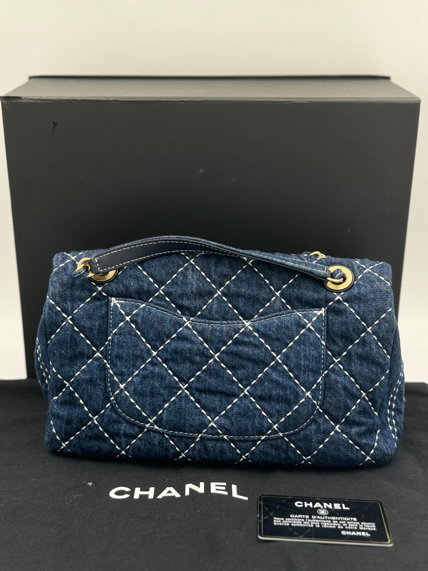 Chanel Denim Classic Flap 25cm 牛仔鏈條包 / Rank SA S240411006