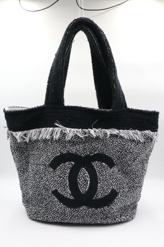 Chanel  沙灘包 2way 黑灰色 / Rank SA 250928003