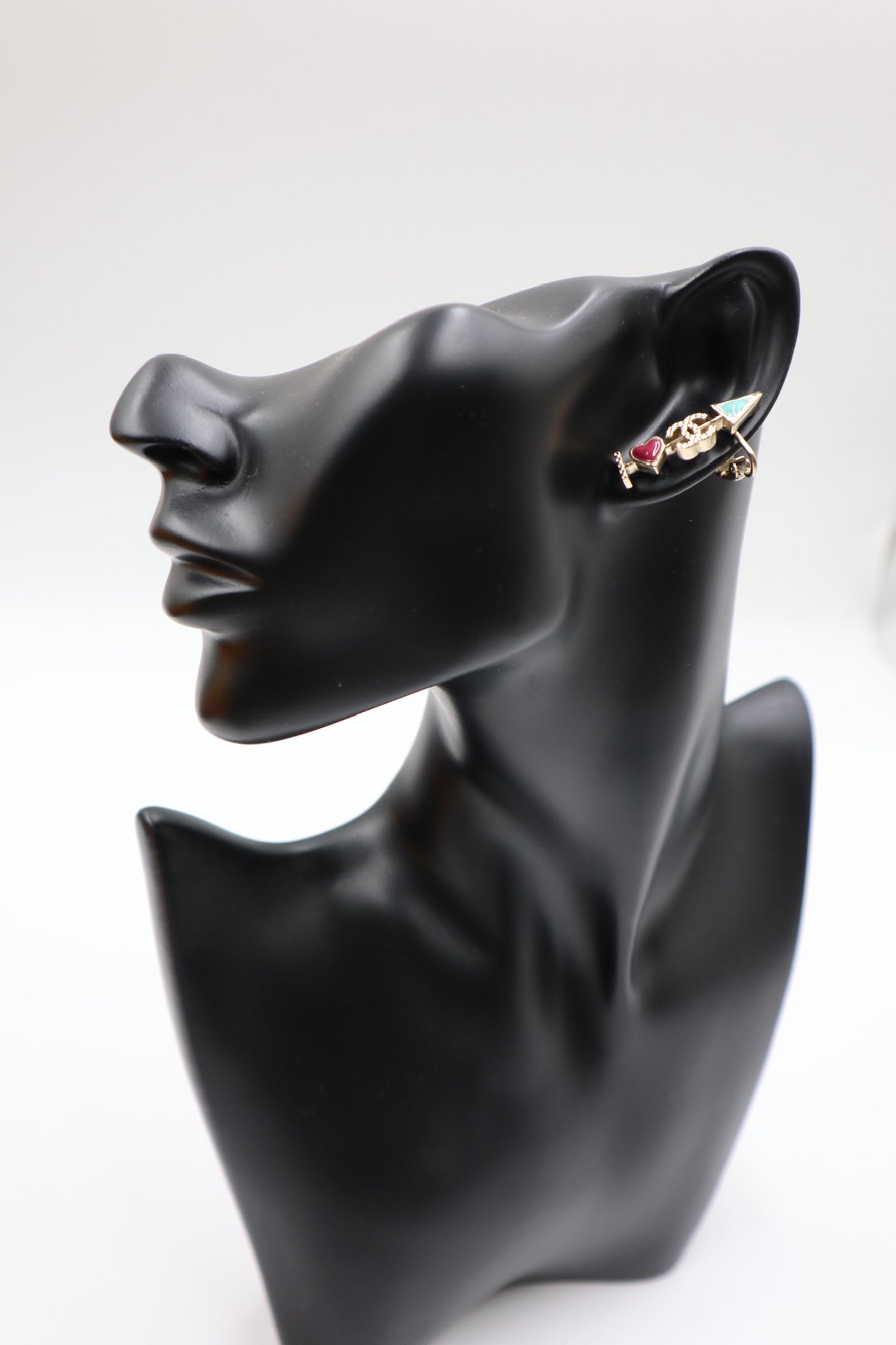 Chanel Earrings 桃綠金雙C耳環/ Rank SA 250903001