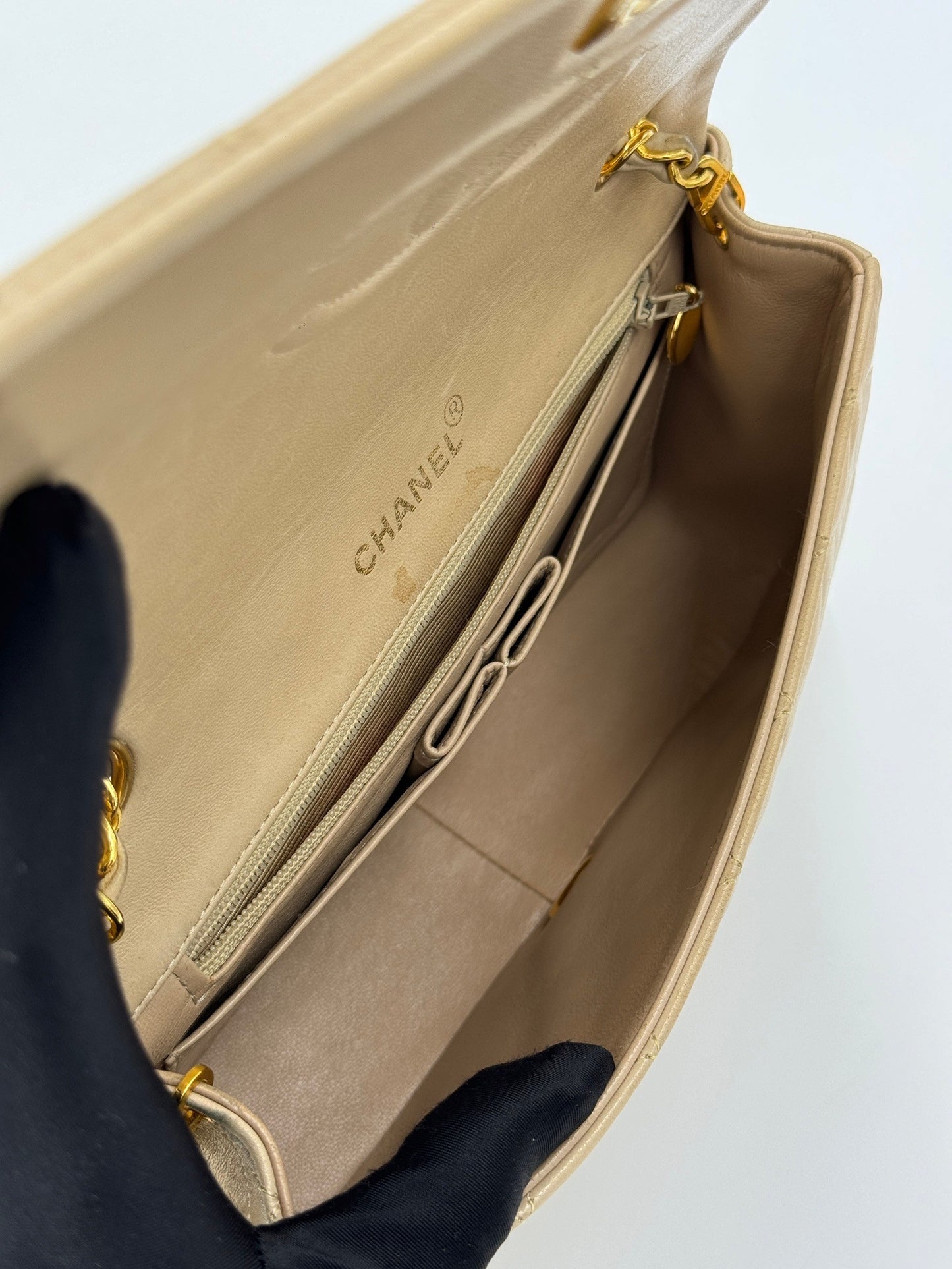 Chanel Vintage Woc 23cm 奶茶From 1991 / Rank AB 24072101