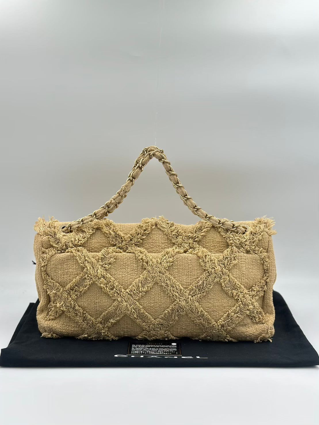 Chanel 亞麻雙鏈條CF / Rank A