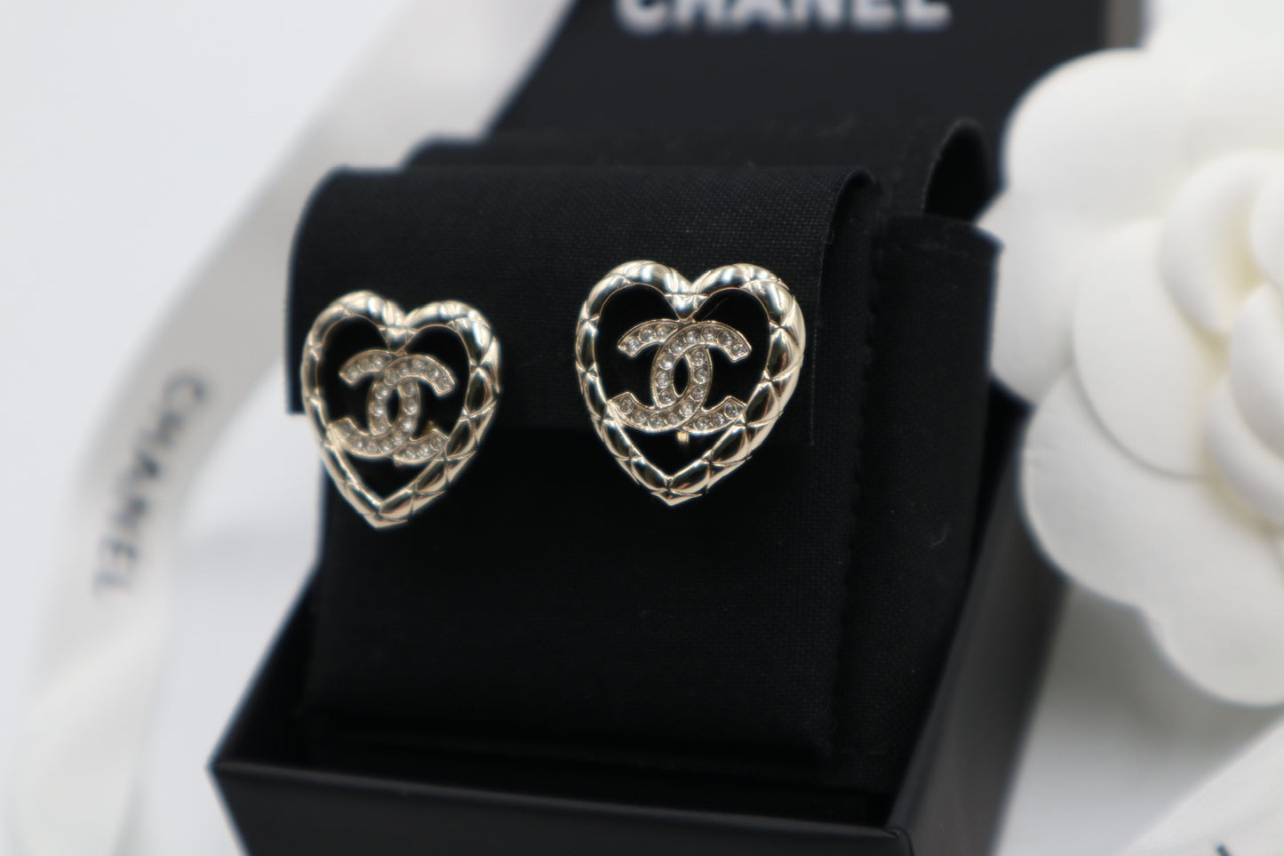 Chanel 25A 愛心耳環/Rank N全新
