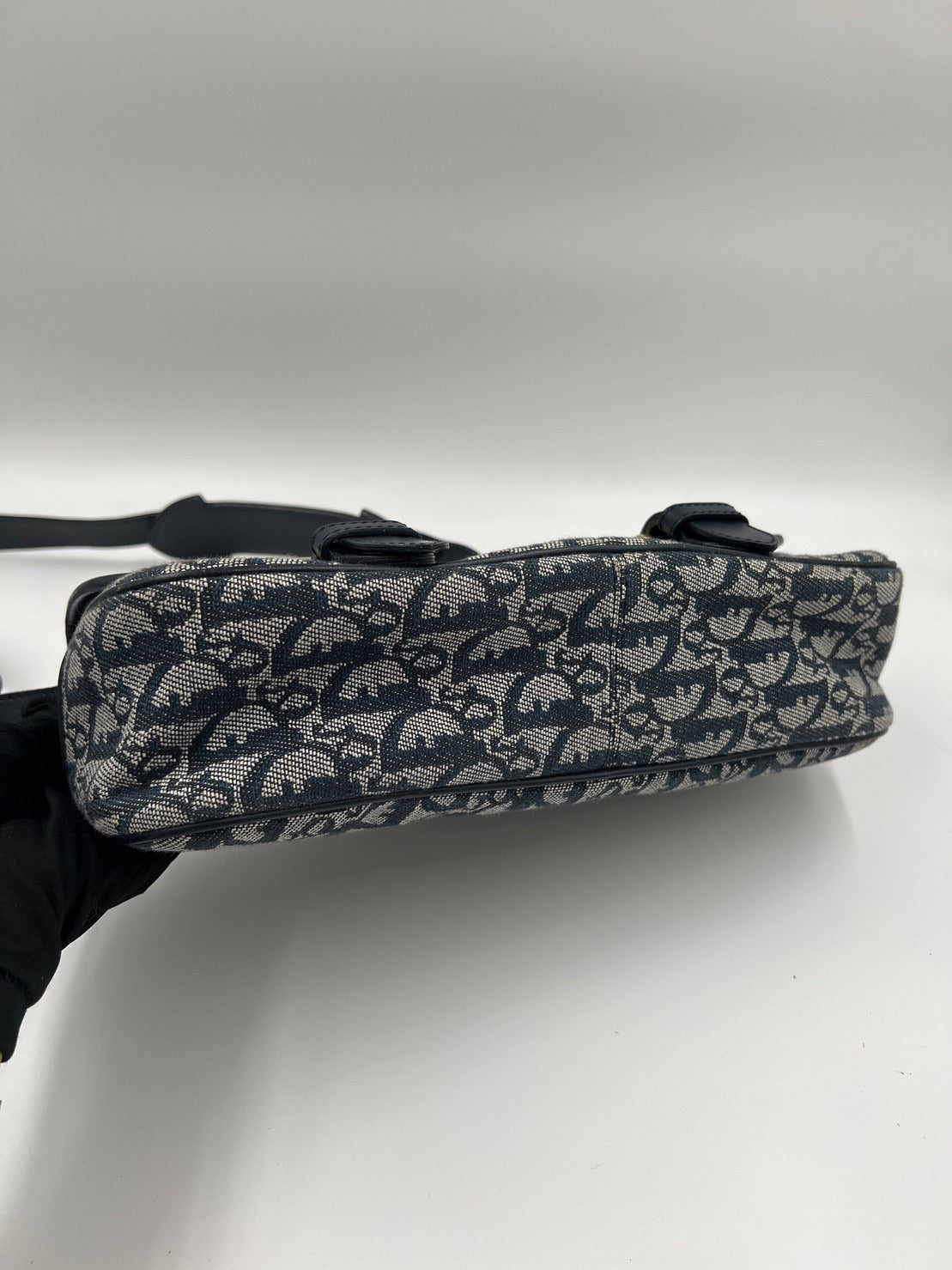 Dior 藍色緹花馬鞍包 / Rank SA