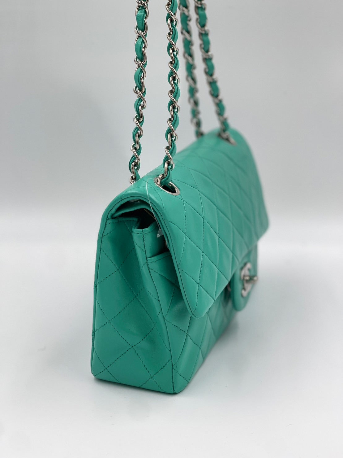Chanel 綠色銀釦CF / Rank A