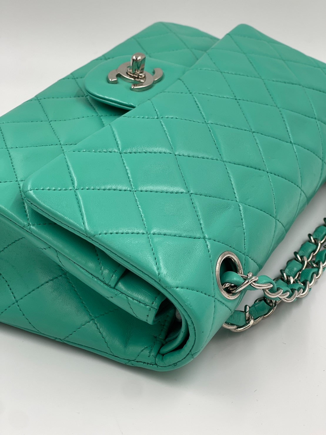 Chanel 綠色銀釦CF / Rank A