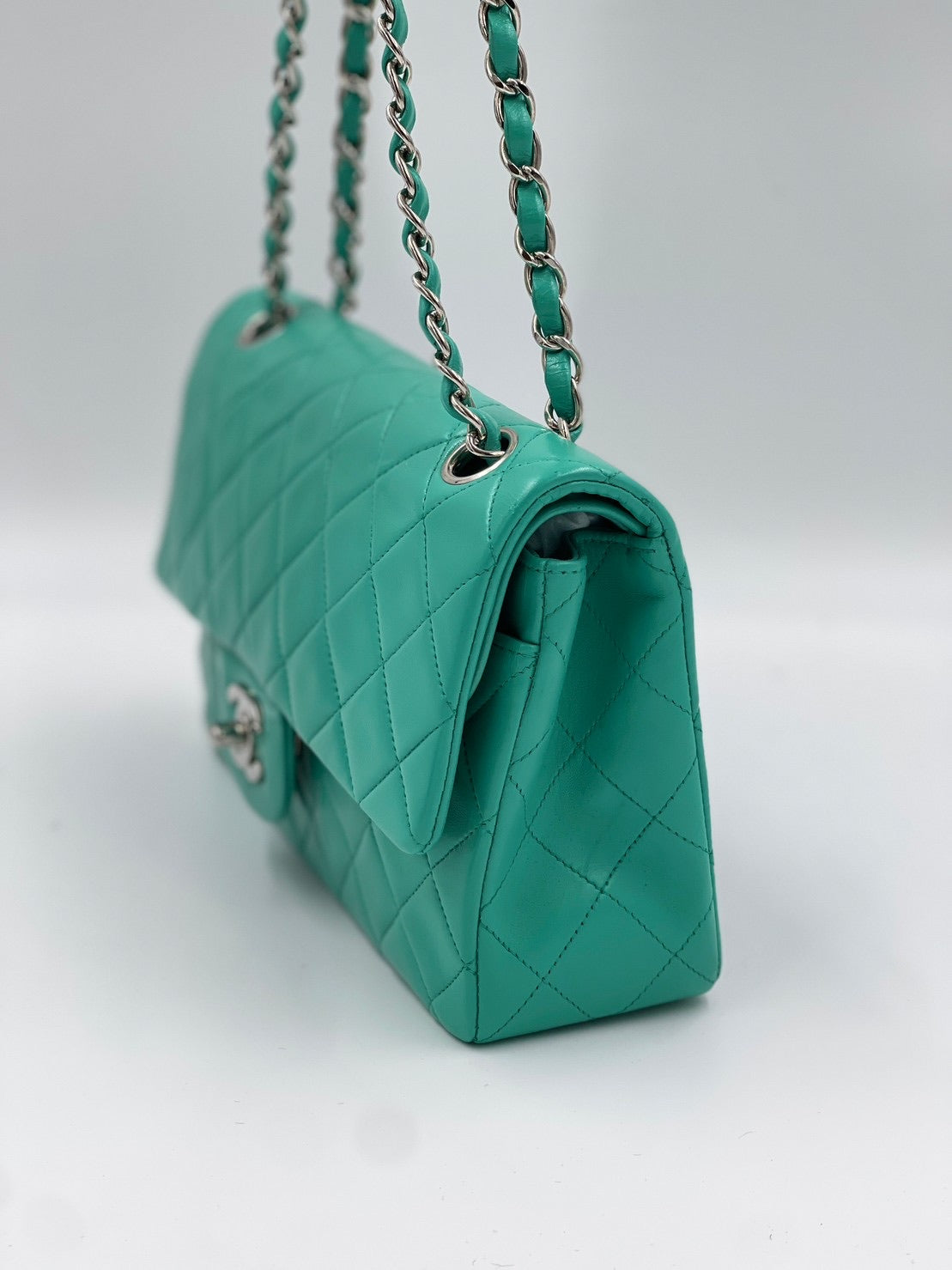 Chanel 綠色銀釦CF / Rank A