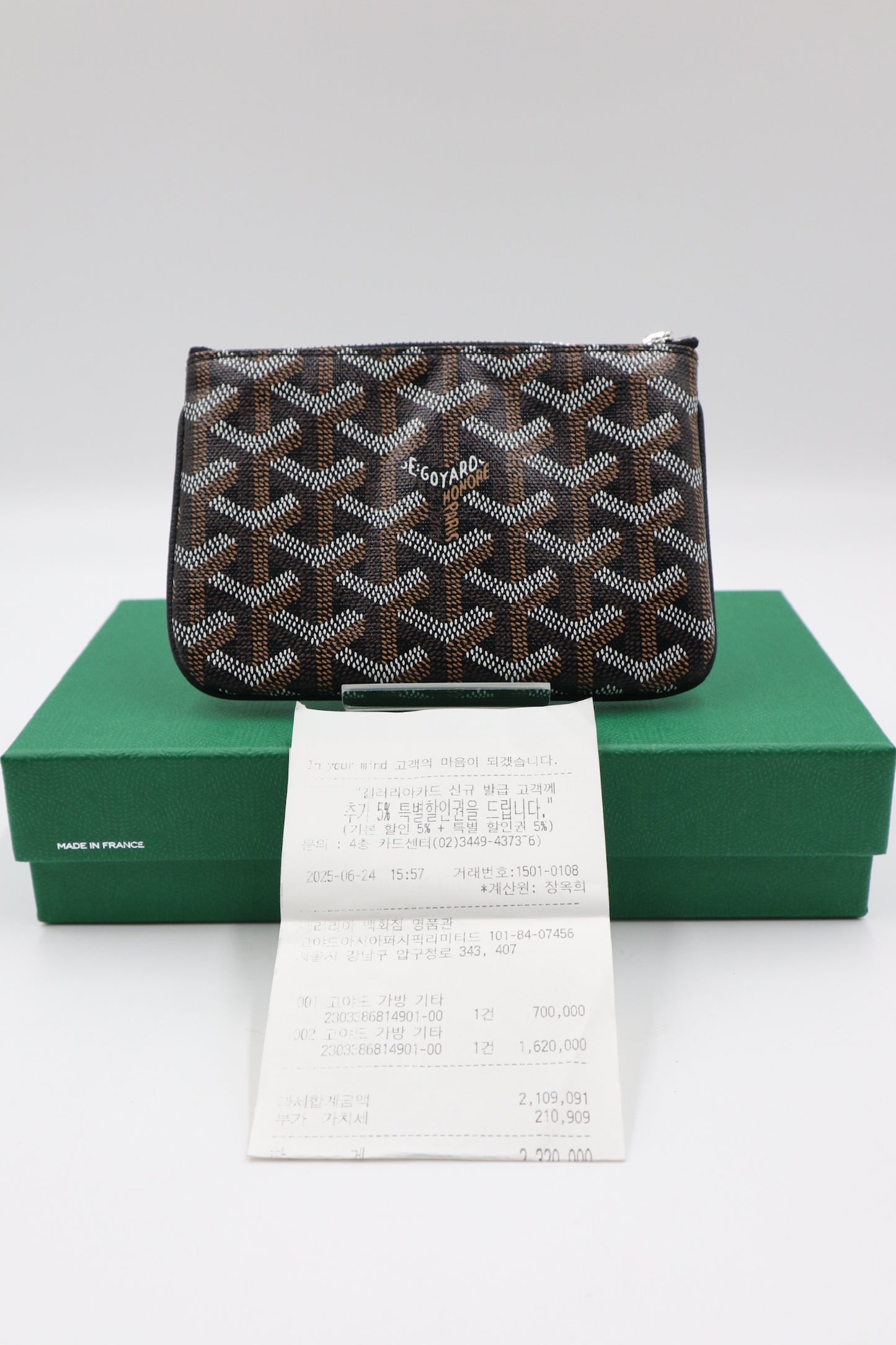 Goyard Sénat Mini Pouch 一字拉鍊零錢包 黑色 / Rank N 全新 251009007