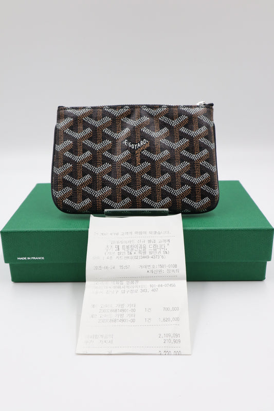 Goyard Sénat Mini Pouch 一字拉鍊零錢包 黑色 / Rank N 全新 251009007