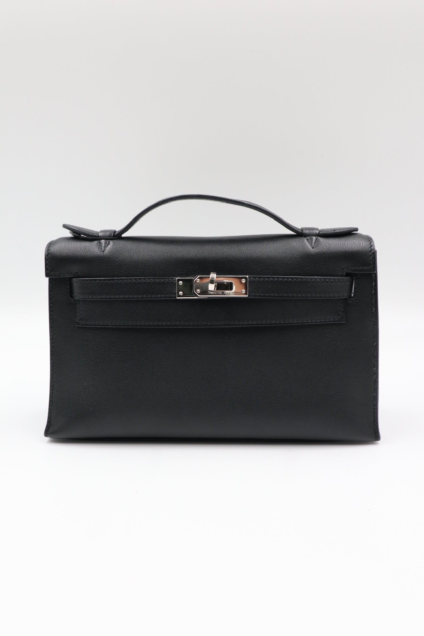 Hermes Kelly Pochette 黑銀/ Rank SA 250921003