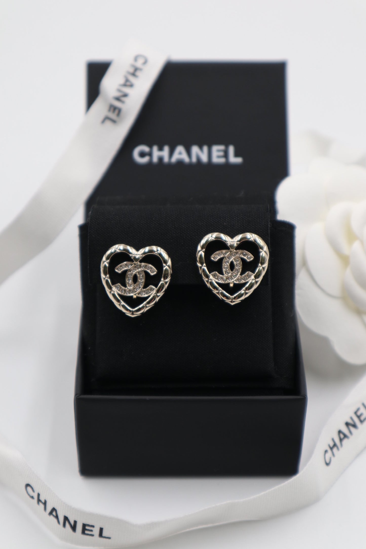 Chanel 25A 愛心耳環/Rank N全新