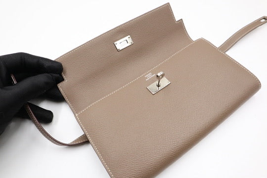 Hermes Kelly Wallet Gray長夾 灰/ Rank SA 250811007