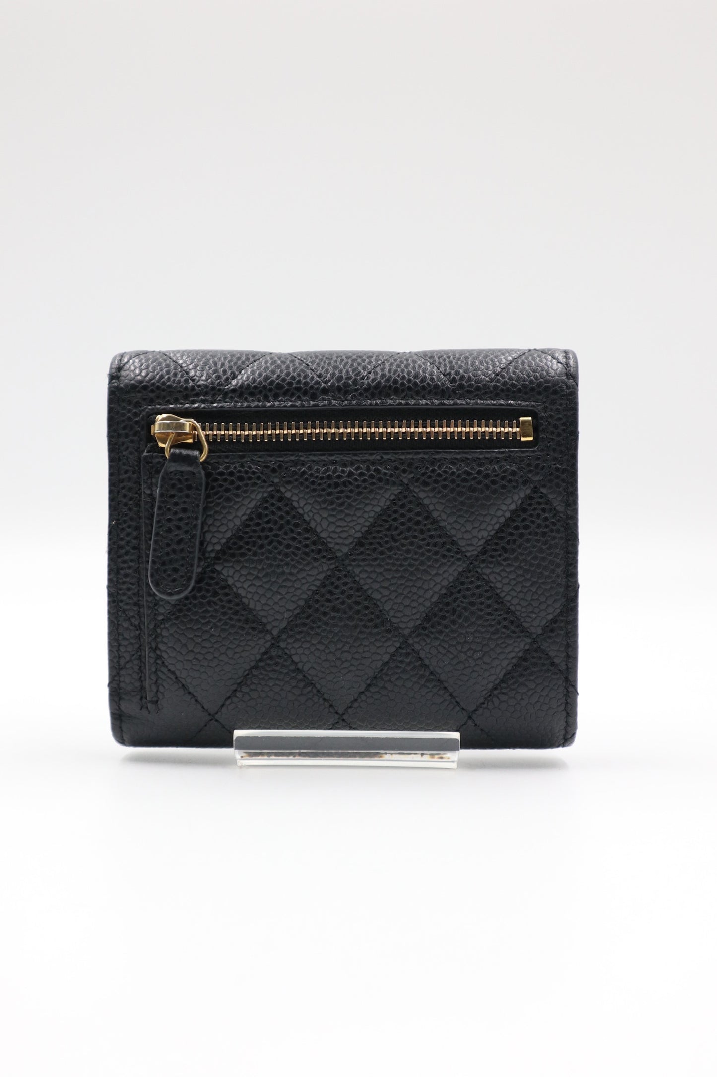 Chanel 荔枝皮黑金短夾 / Rank N 250911001