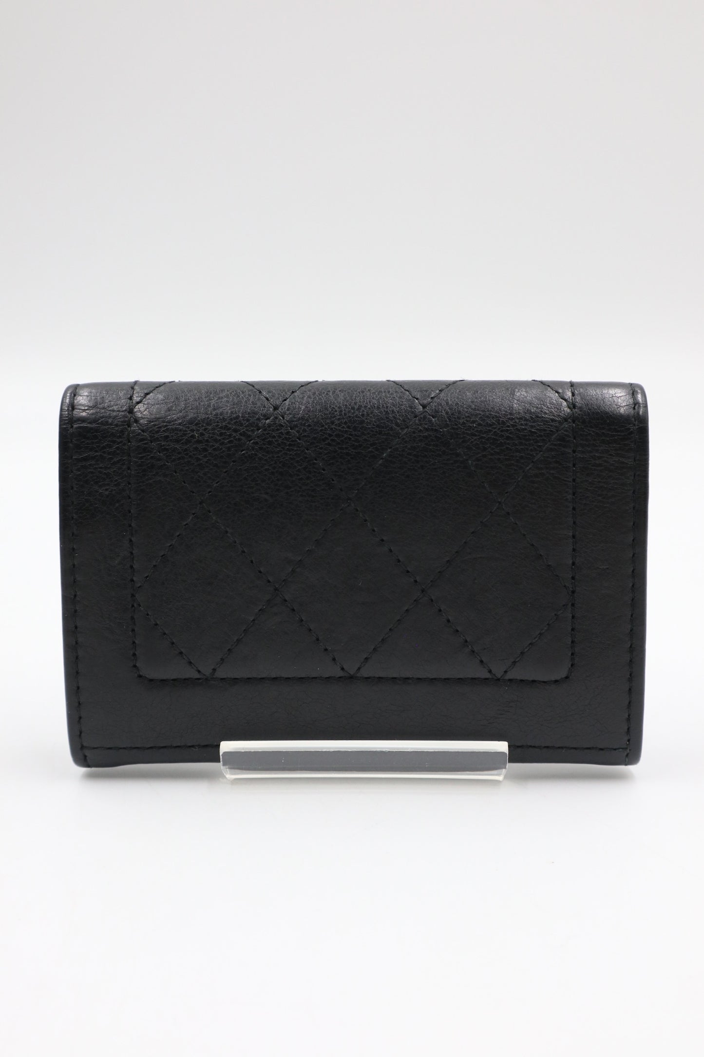 Chanel 金屬鐵牌黑色卡夾零錢包 / Rank SA 251126009