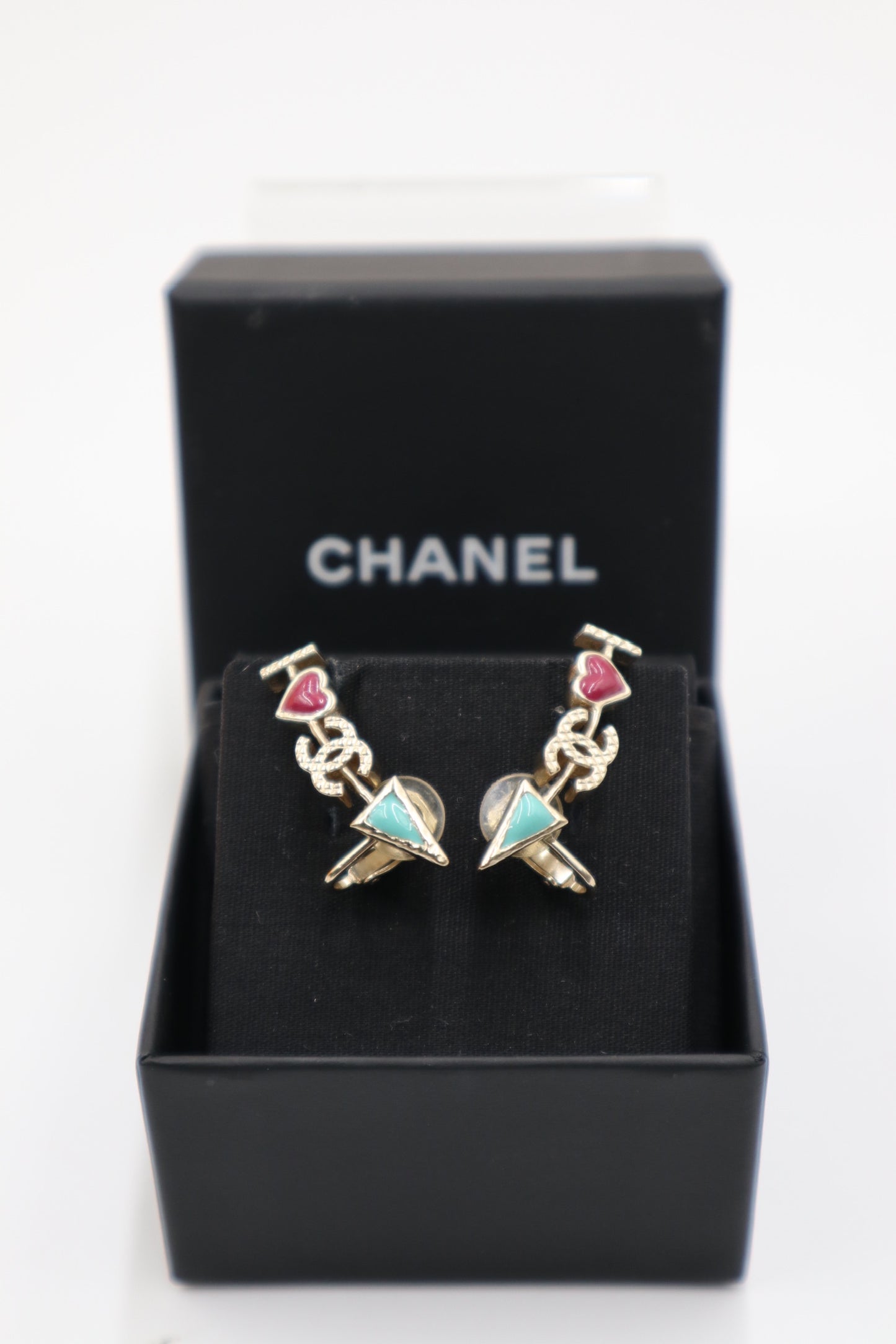 Chanel Earrings 桃綠金雙C耳環/ Rank SA 250903001