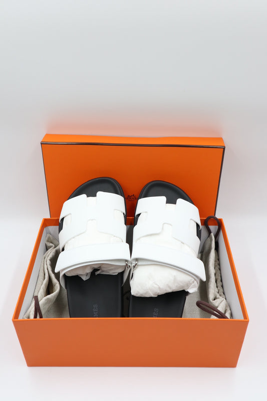 Hermes 二舅鞋 白色 / Rank SA 250928002