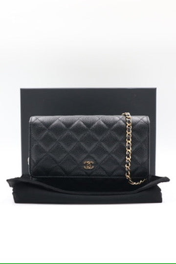 Chanel woc Silver 黑銀鏈條錢包 / Rank SA 250811007