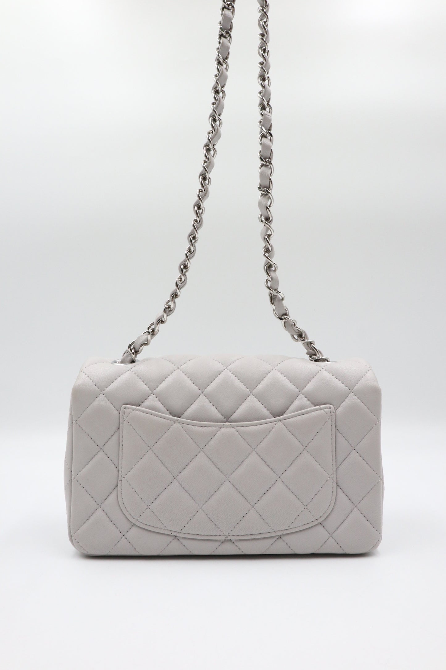 Chanel Mini CF 鼠尾草灰銀扣 / Rank SA 251030002