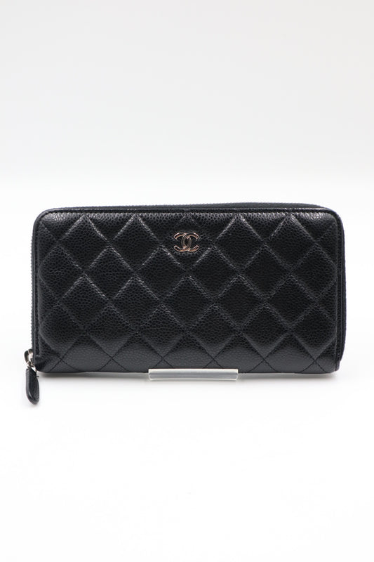 Chanel 金色雙C荔枝皮長夾  / Rank SA 250924001