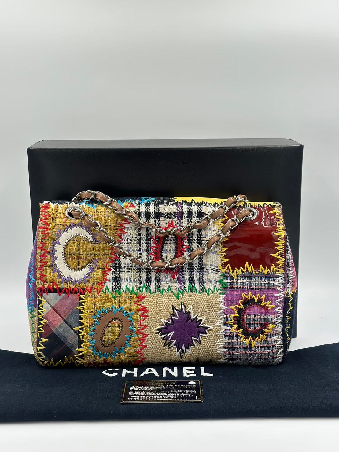 Chanel Denim Classic Flap 30cm / Rank SA