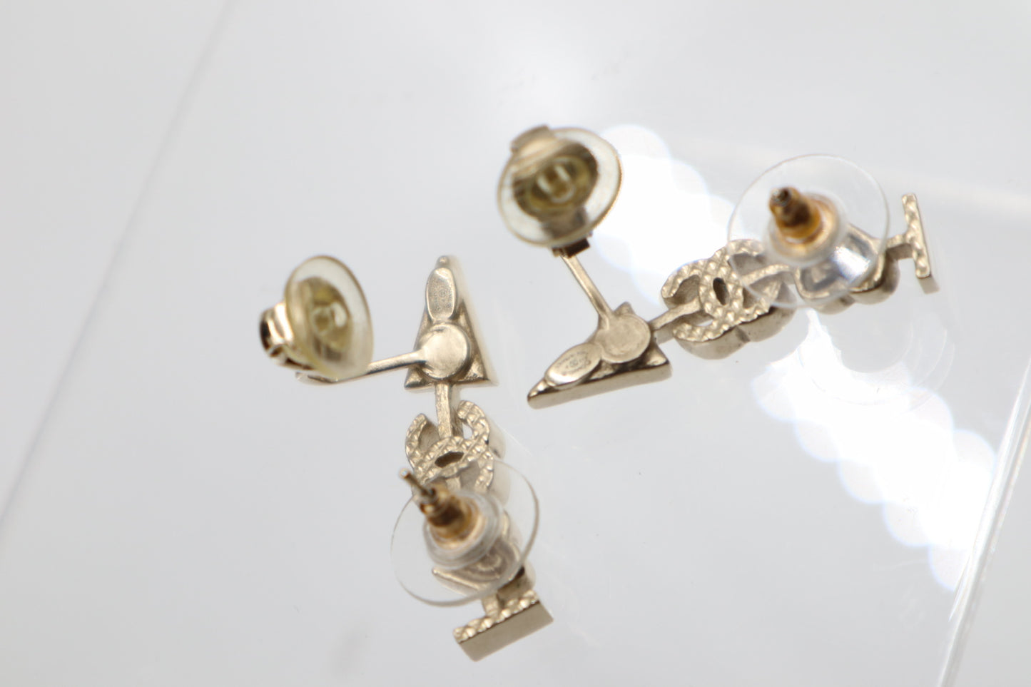 Chanel Earrings 桃綠金雙C耳環/ Rank SA 250903001