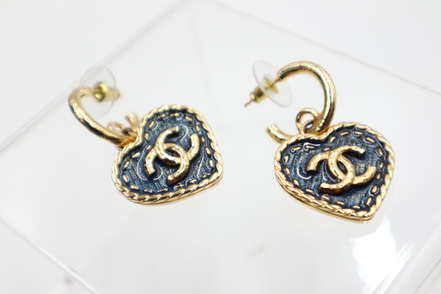 Chanel Earrings 復古牛仔藍愛心耳環/ Rank SA 250903002
