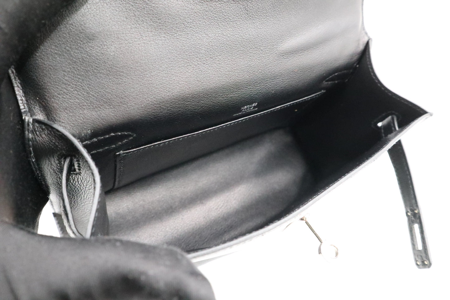 Hermes Kelly Pochette 黑銀/ Rank SA 250921003