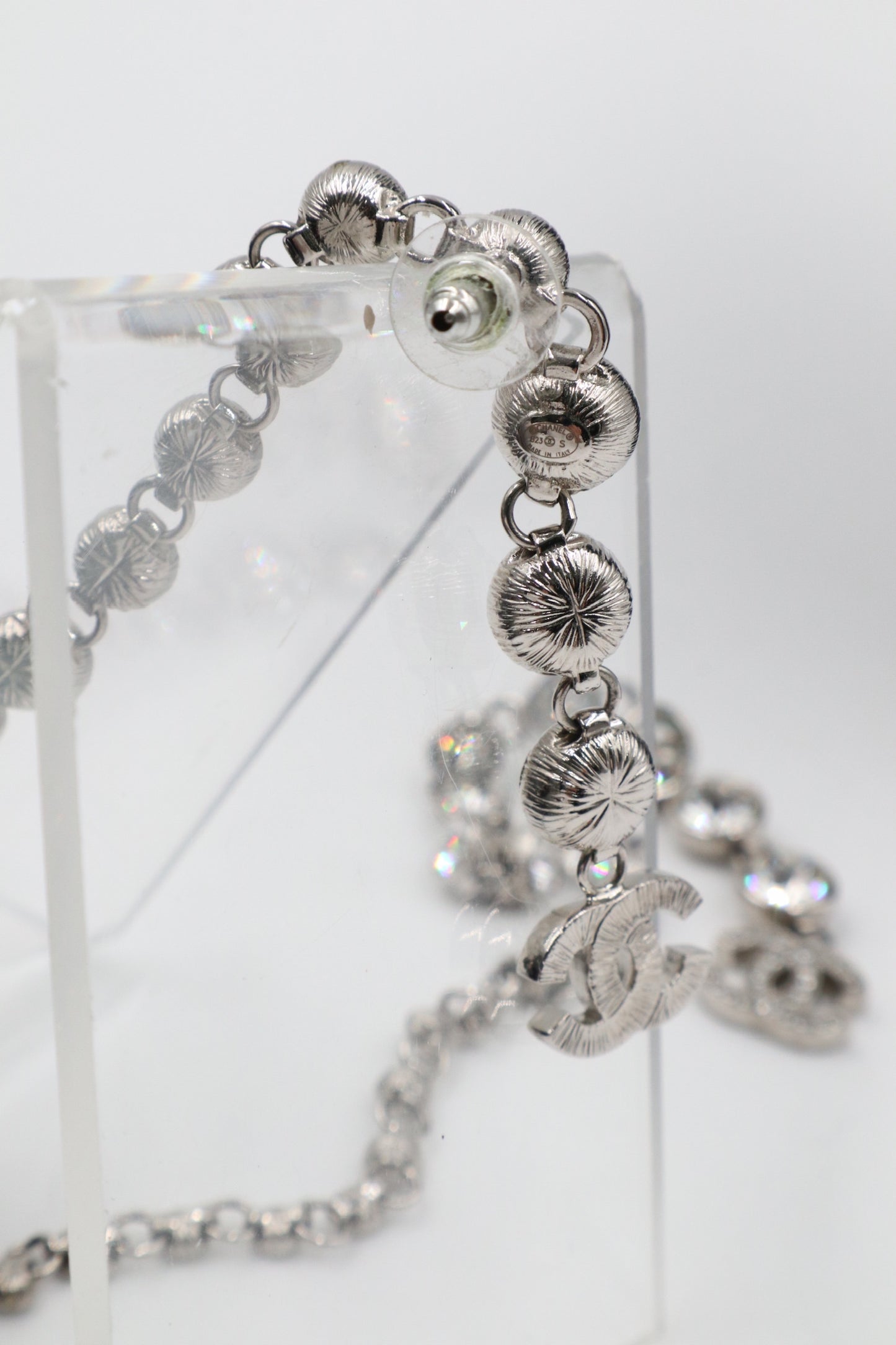 Chanel Earrings 雙C水鑽長吊耳墜/ Rank SA 251030001