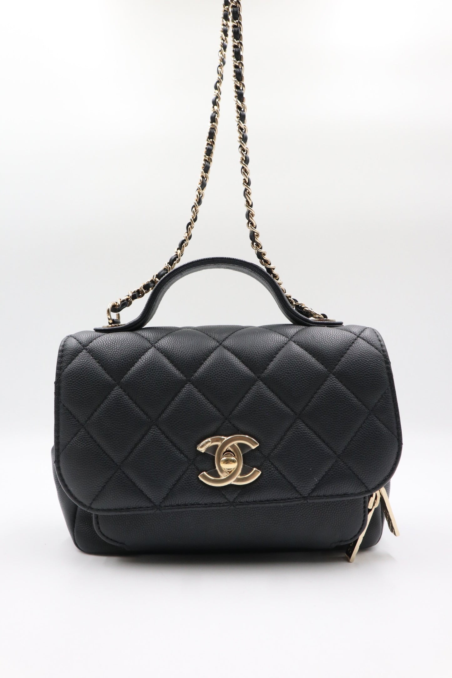 Chanel 黑金小號郵差包 / Rank SA 251106001
