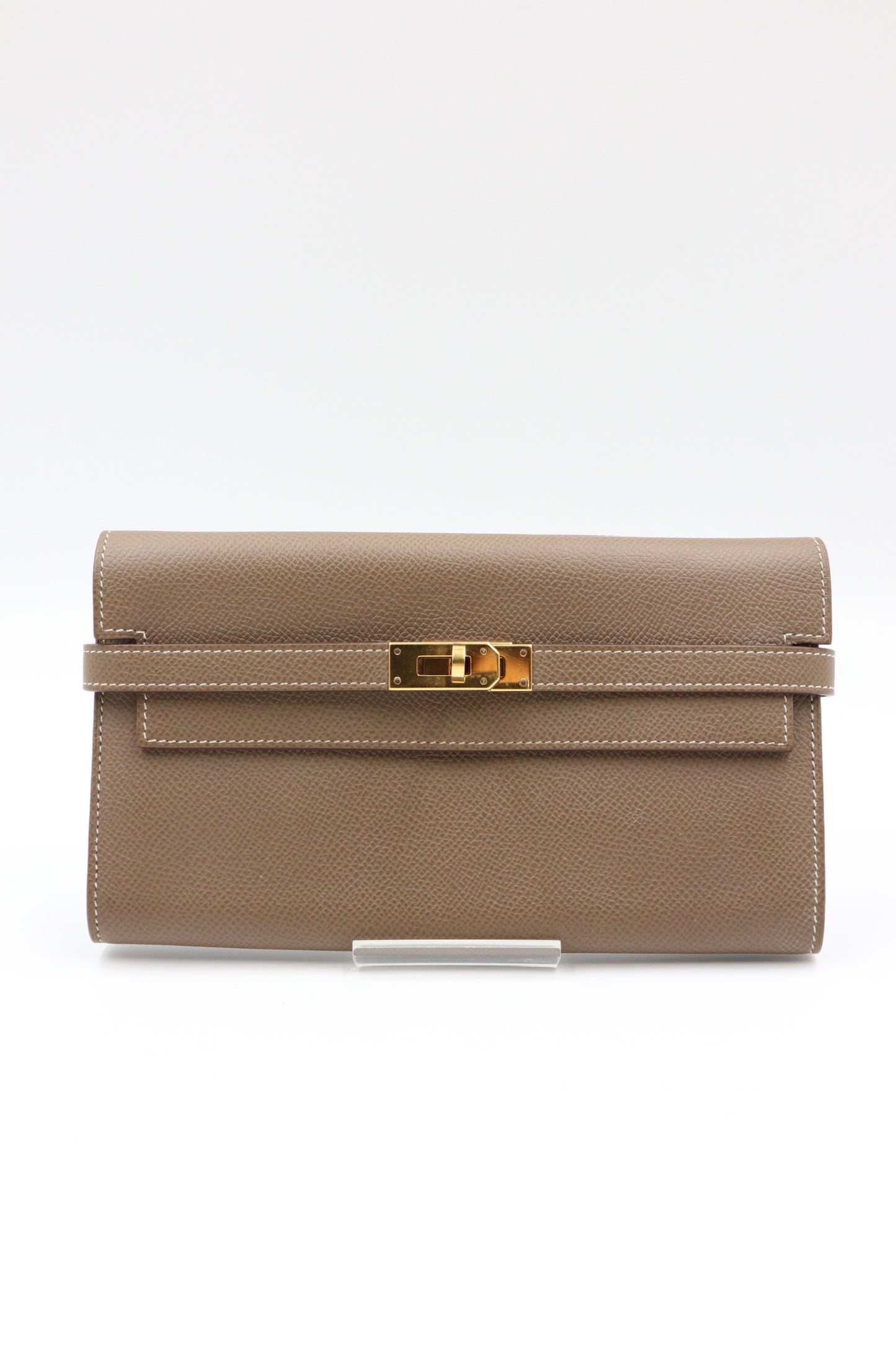 Hermes Kelly Wallet Gray 金釦大象灰/ Rank SA 251127001