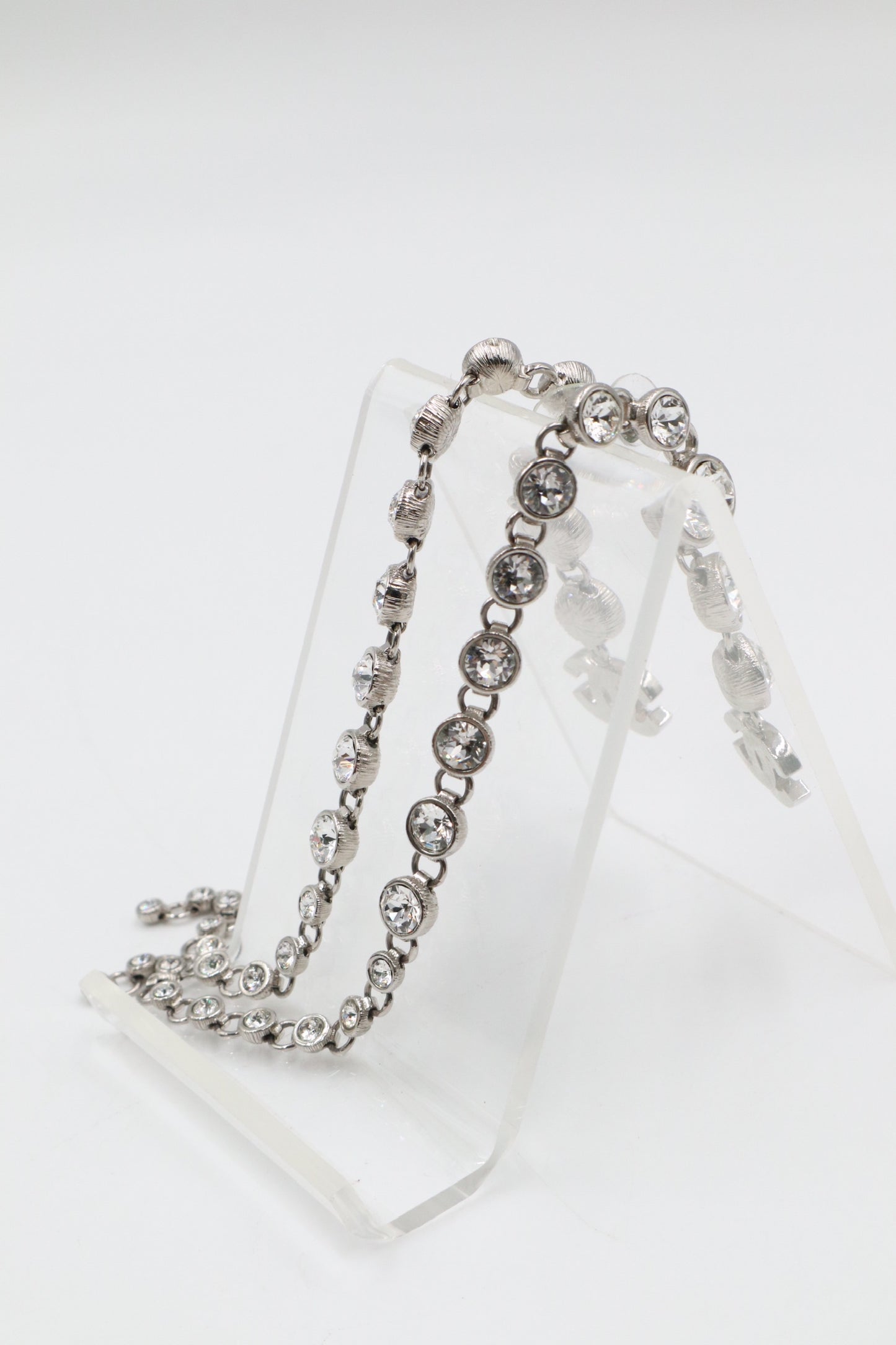 Chanel Earrings 雙C水鑽長吊耳墜/ Rank SA 251030001