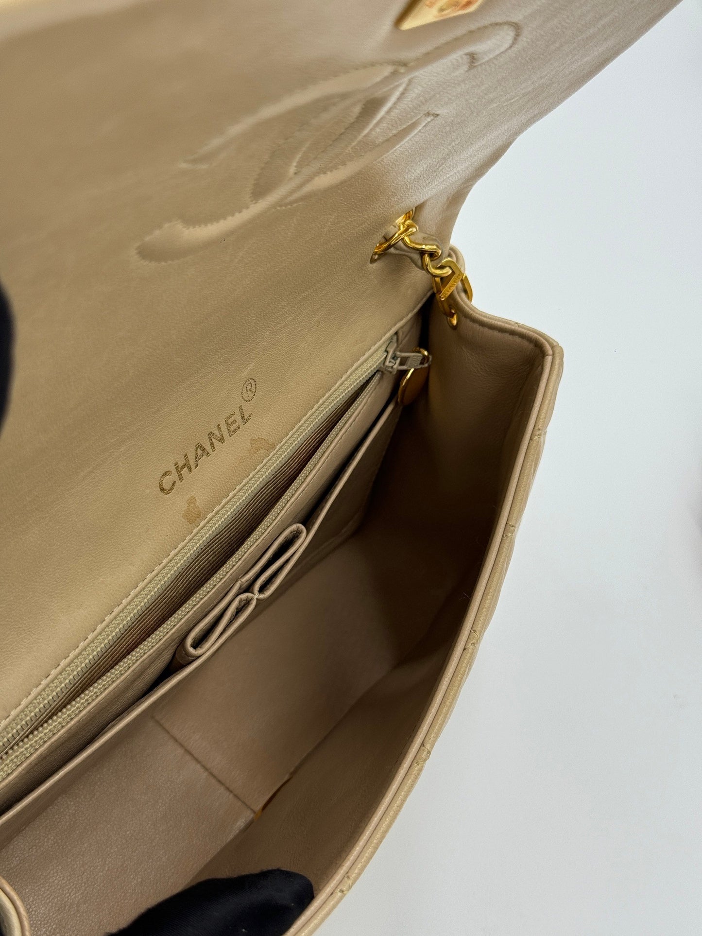 Chanel Vintage Woc 23cm 奶茶From 1991 / Rank AB 24072101