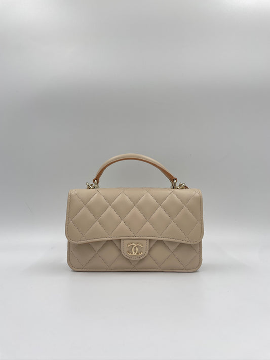 Chanel 23A Handle Woc 奶茶色 / Rank N