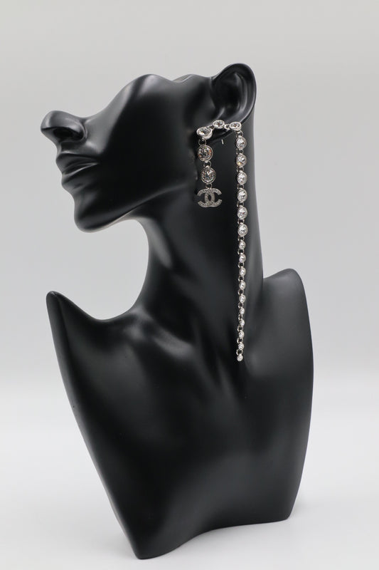 Chanel Earrings 雙C水鑽長吊耳墜/ Rank SA 251030001
