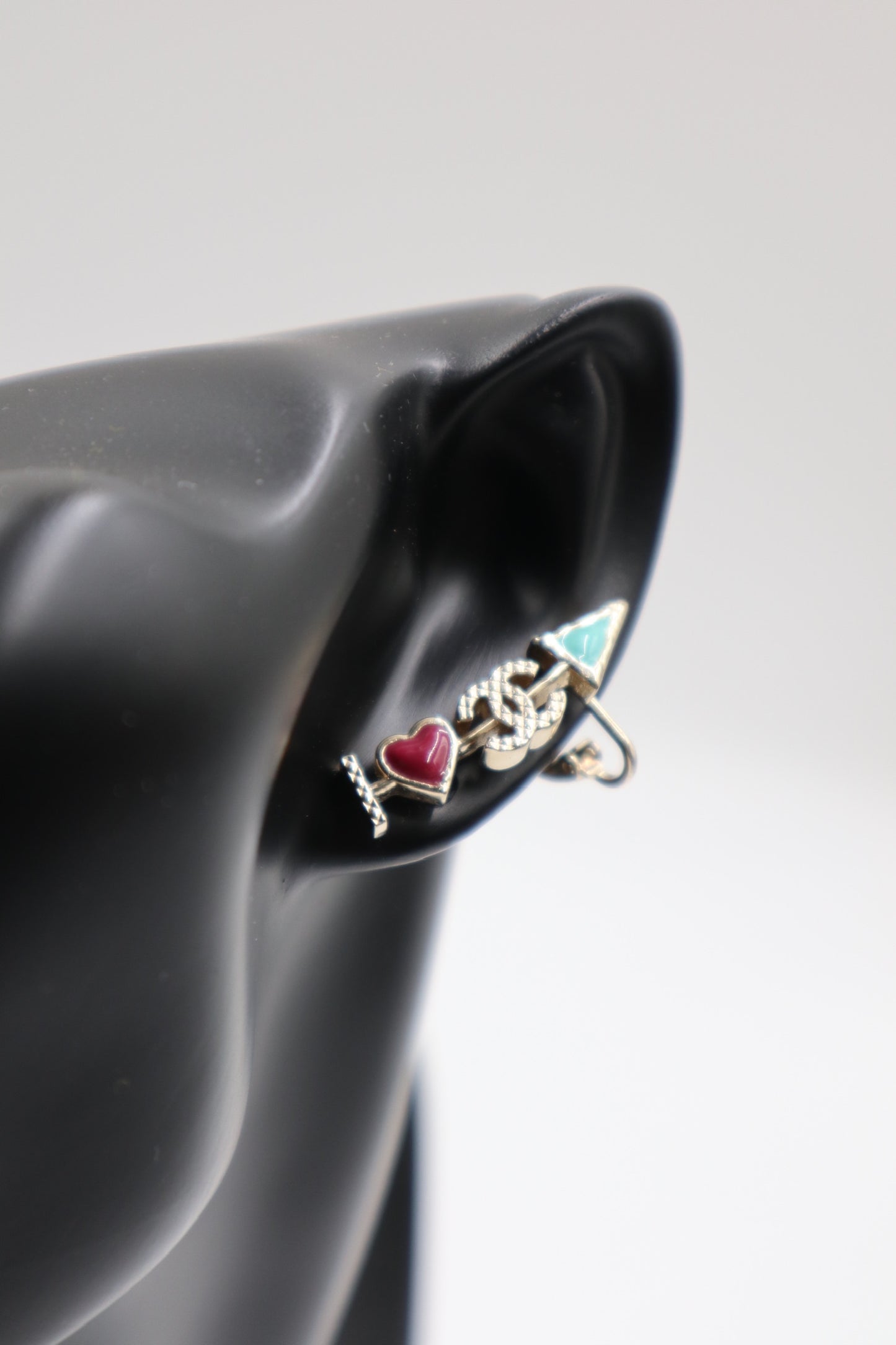 Chanel Earrings 桃綠金雙C耳環/ Rank SA 250903001