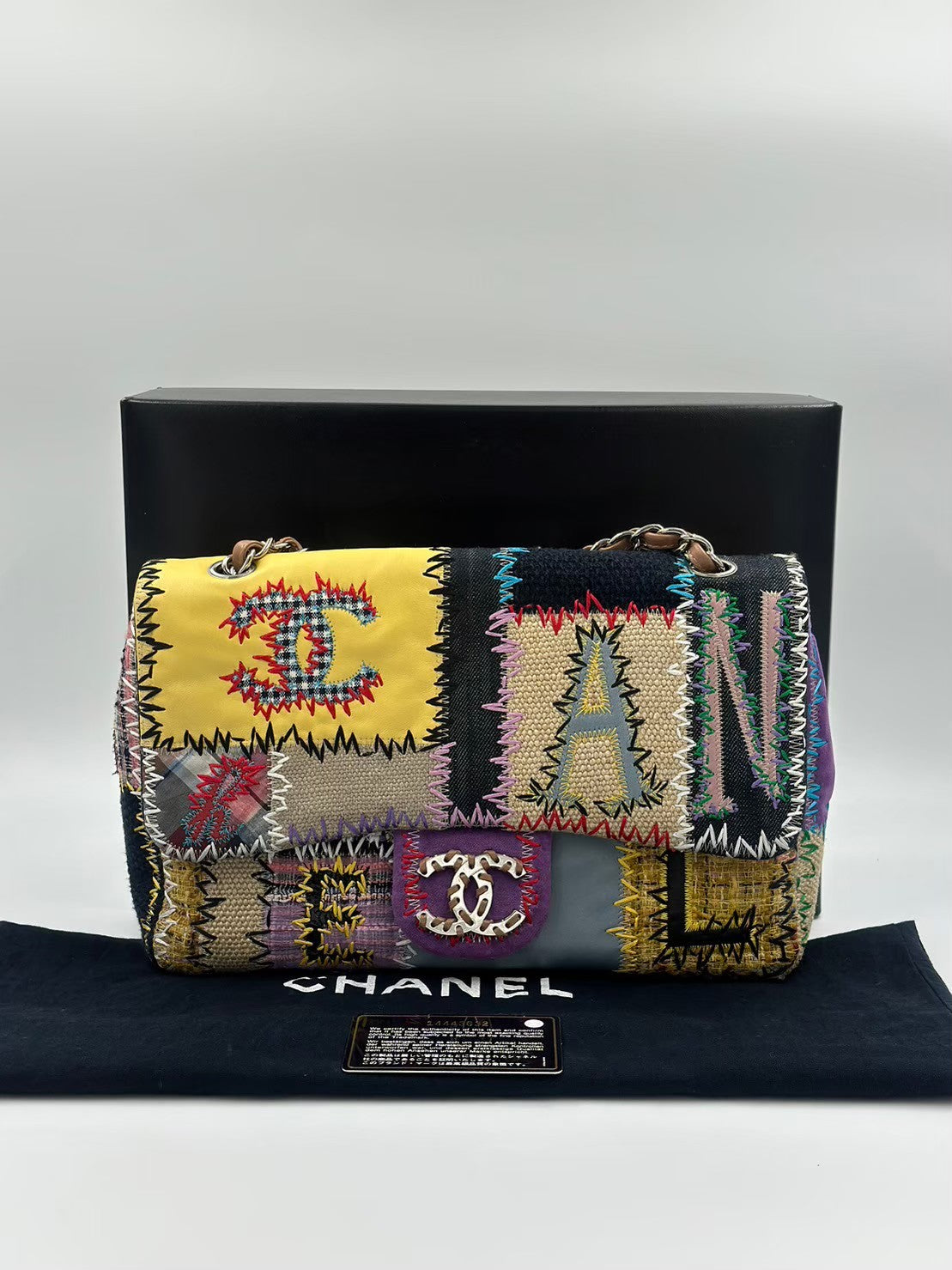 Chanel Denim Classic Flap 30cm / Rank SA