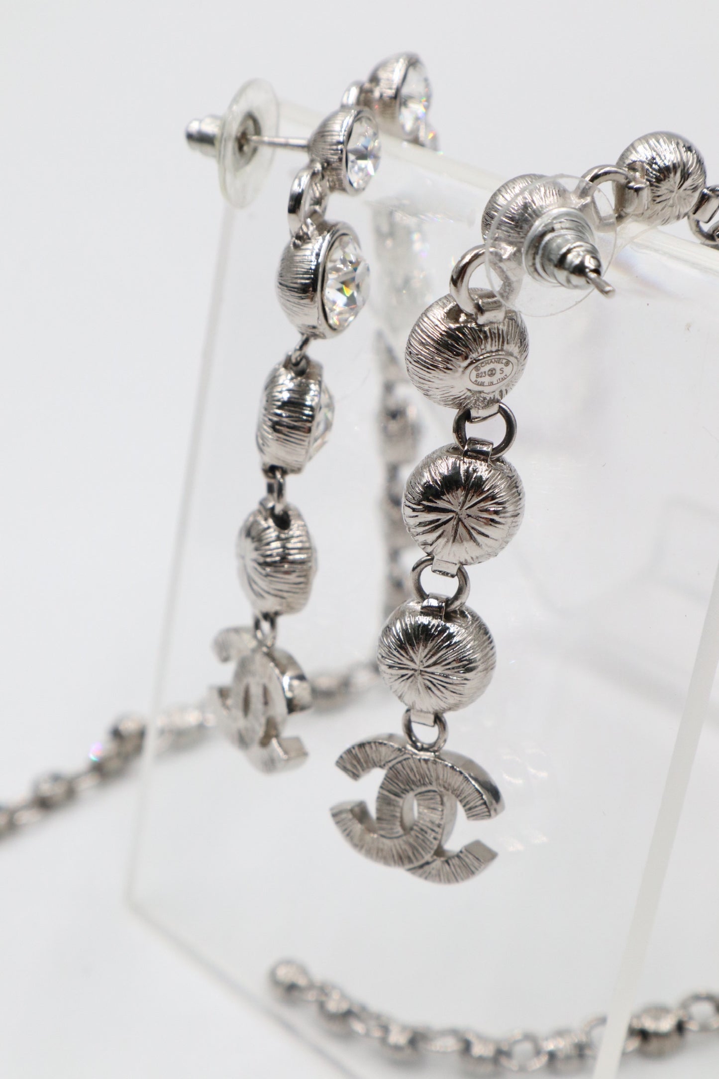Chanel Earrings 雙C水鑽長吊耳墜/ Rank SA 251030001