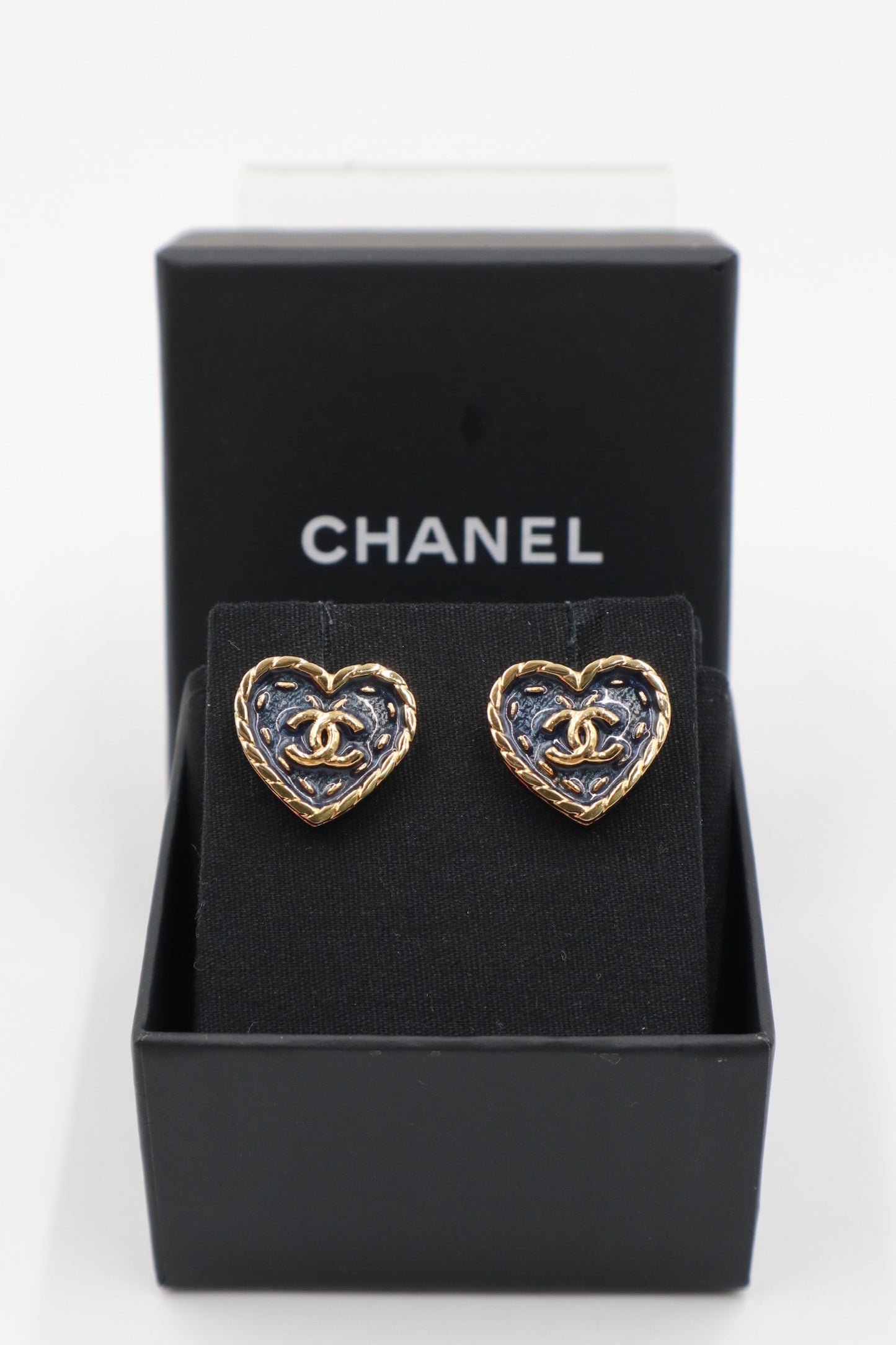 Chanel Earrings 24P牛仔藍愛心耳環/ Rank SA 251116002