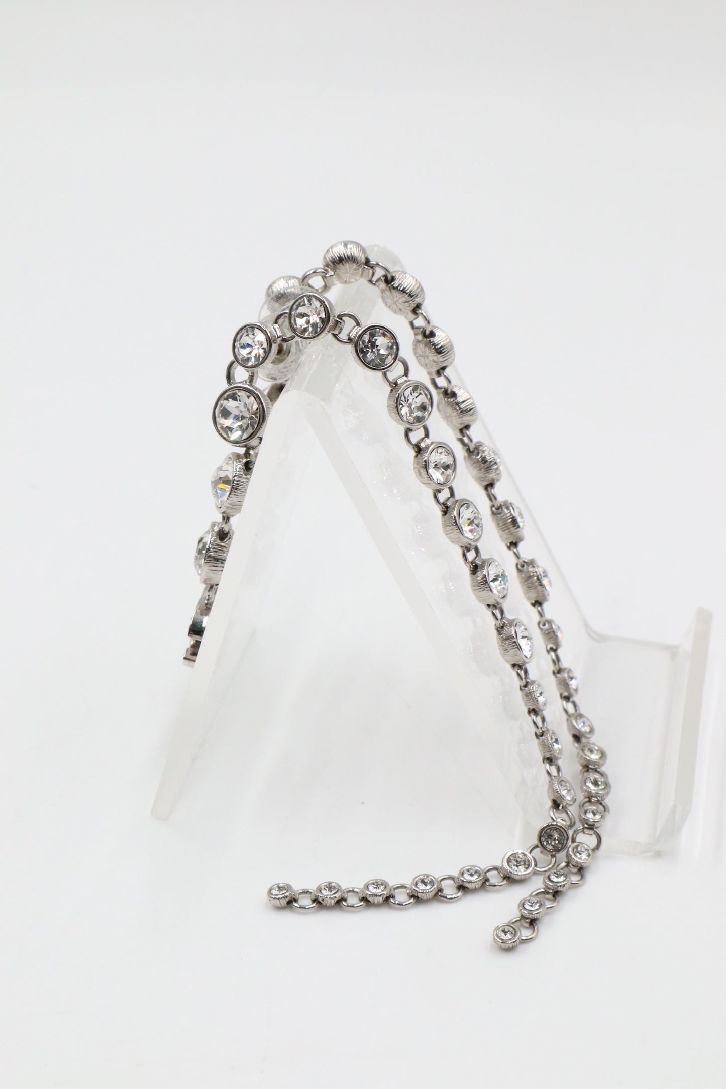 Chanel Earrings 雙C水鑽長吊耳墜/ Rank SA 251030001