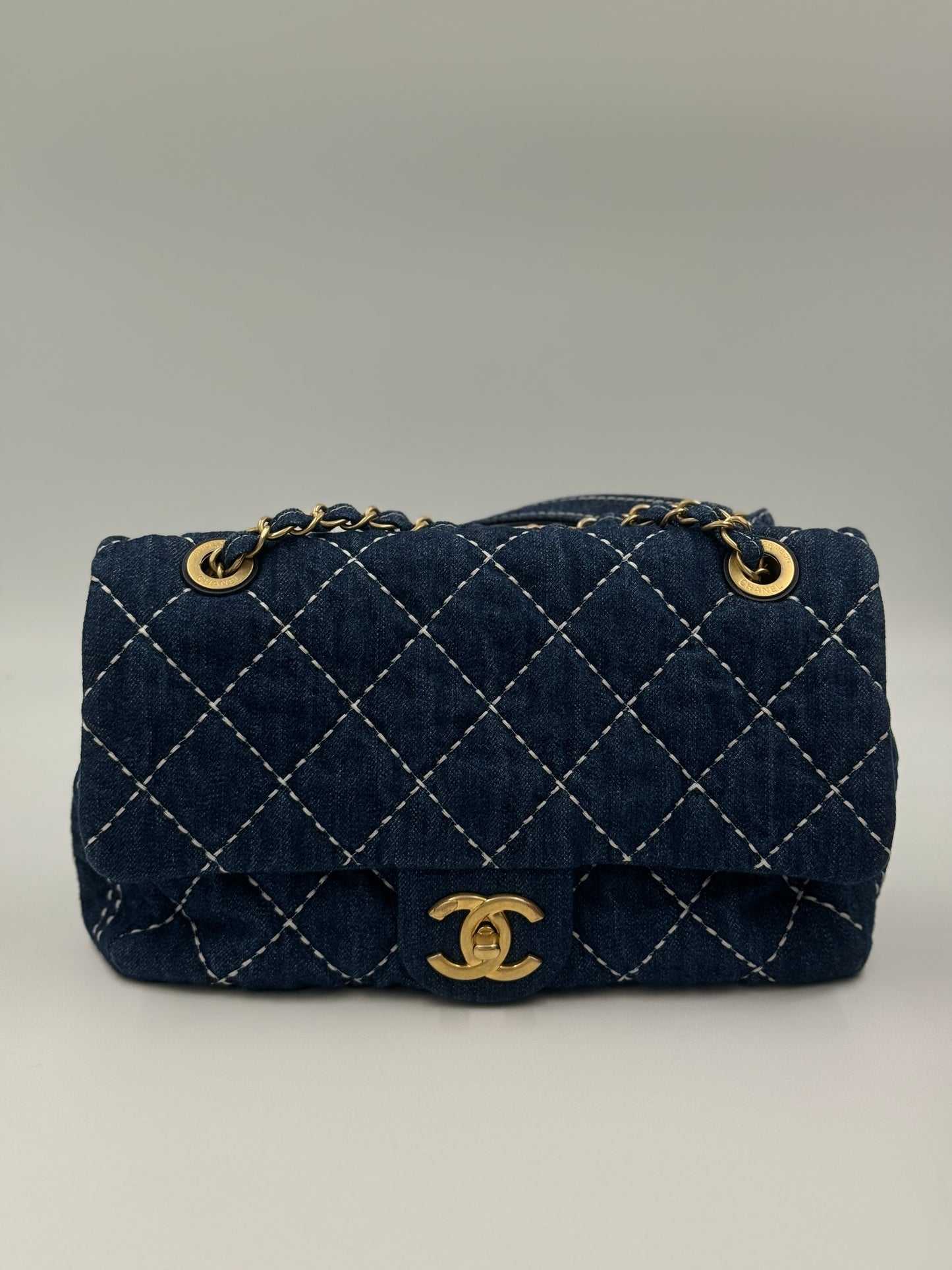 Chanel Denim Classic Flap 25cm 牛仔鏈條包 / Rank SA S240411006