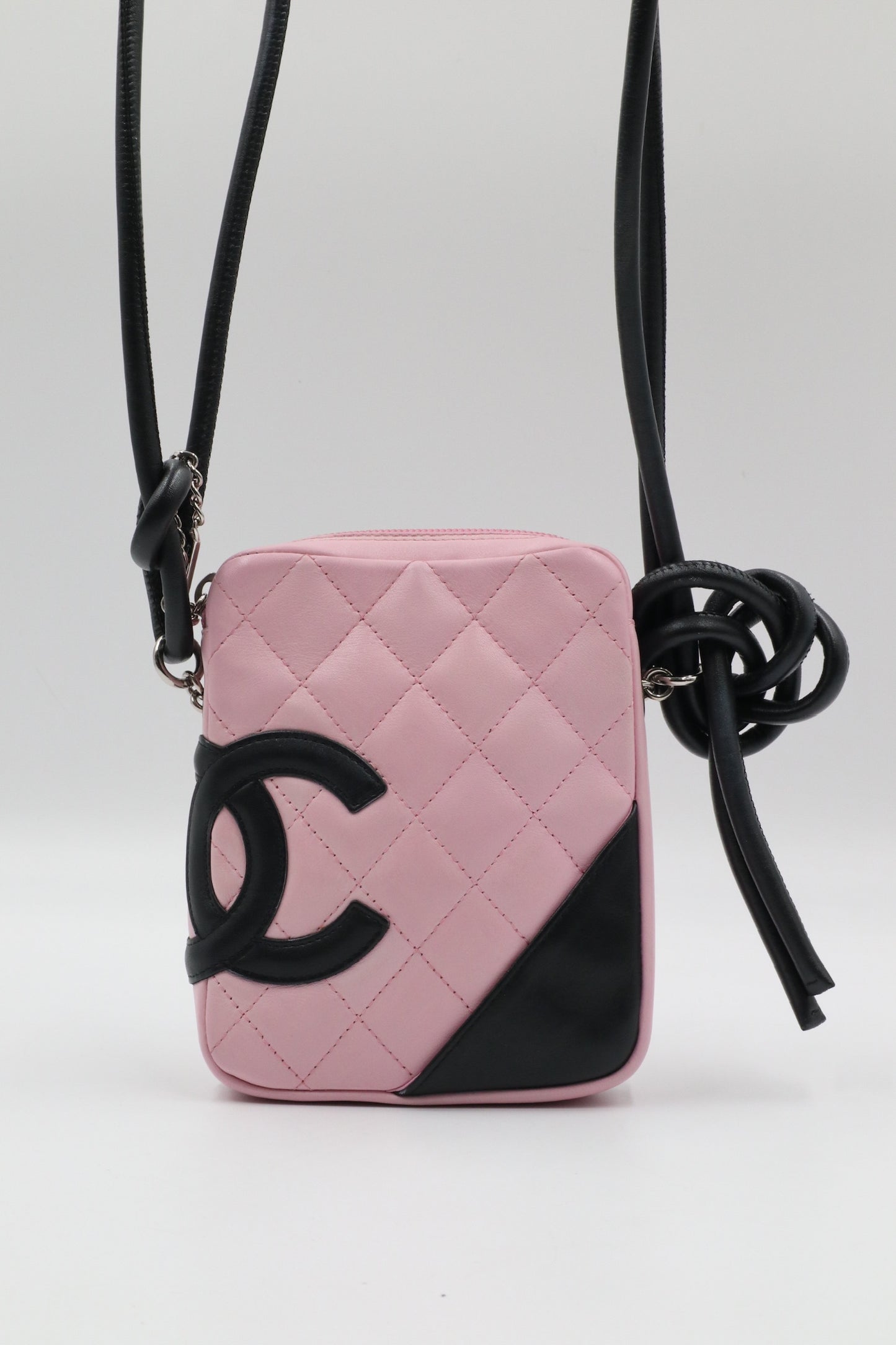 Chanel Cambon黑粉肩背斜背手機包 / Rank SA 251030008