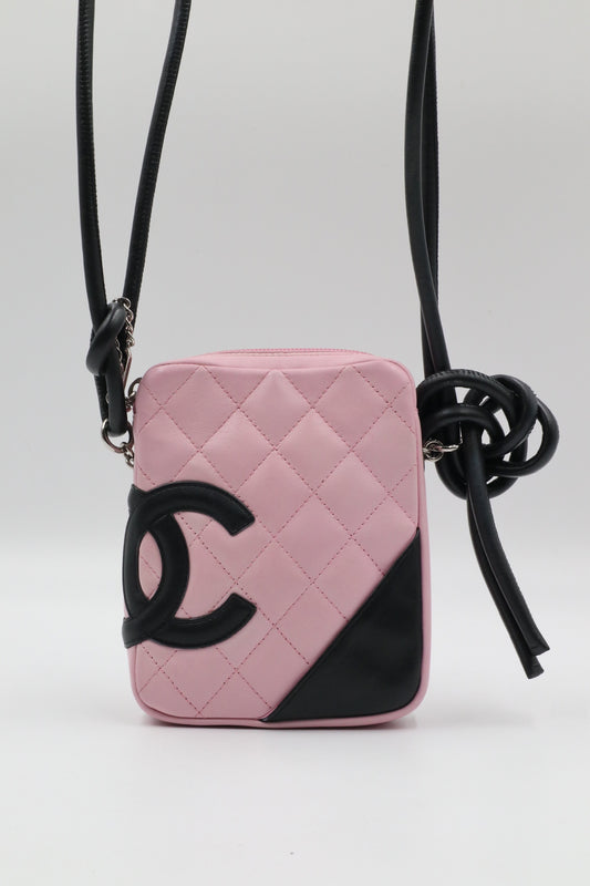 Chanel Cambon黑粉肩背斜背手機包 / Rank SA 251030008